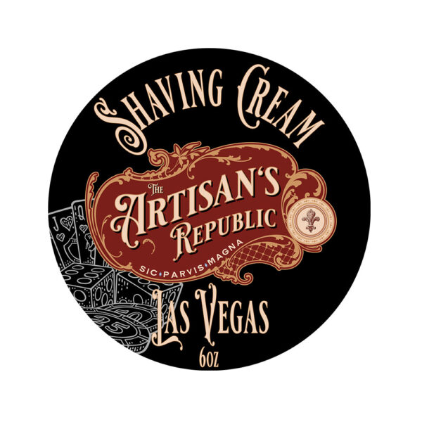 Las Vegas Artisan Shaving Cream - label