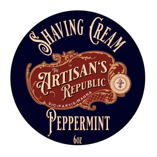 Peppermint Shaving Cream - Label