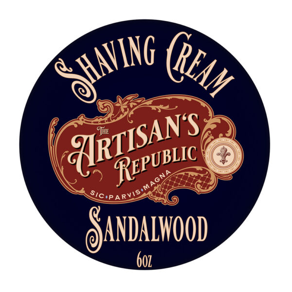 Sandalwood Shaving Cream - Label